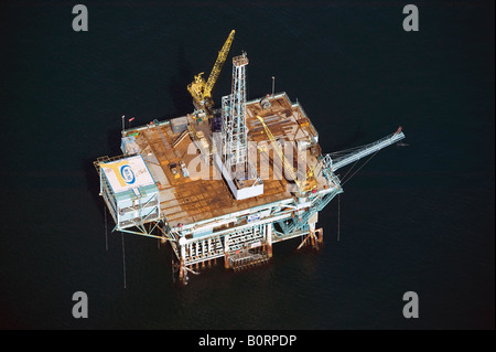 off shore oil rig platform on ocean Western Port Phillip island Cowes ...