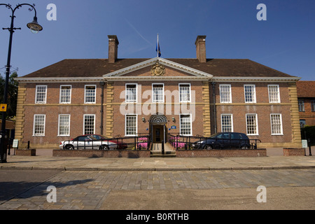 St Edmundsbury Borough Council Offices at Angel Hill area of Bury St Edmunds, Suffolk, UK, Stock Photo