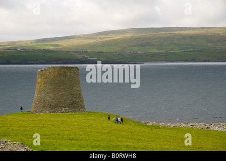 Mousa Broch on the Isle of Mousa, Shetland Islands, Scotland, UK Stock Photo