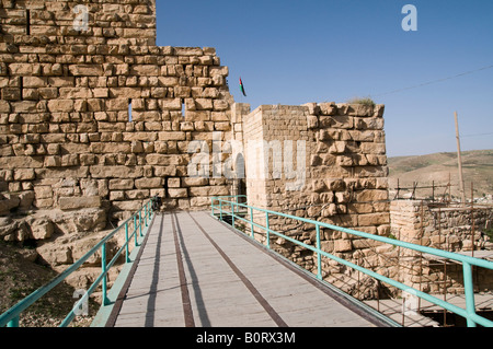 Middle East Hashemite Kingdom of Jordan Karak Governorate the city of Al Karak in centre Jordan The Karak Crusader Castle Stock Photo