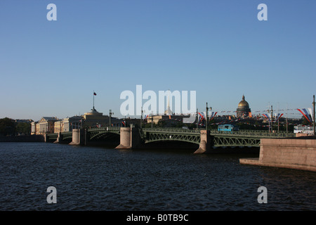 Palace Bridge, St. Petersburg, Russia Stock Photo