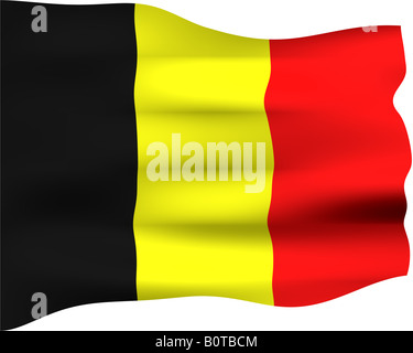 3d flag of Belgium Stock Photo