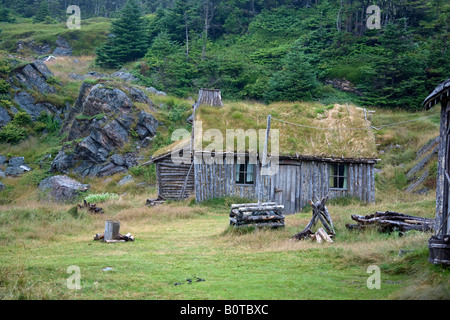 CAPE RANDOM, NEWFOUNDLAND, CANADA - Bedroom in cabin, Random Passage movie  set, replica of fishing village Stock Photo - Alamy