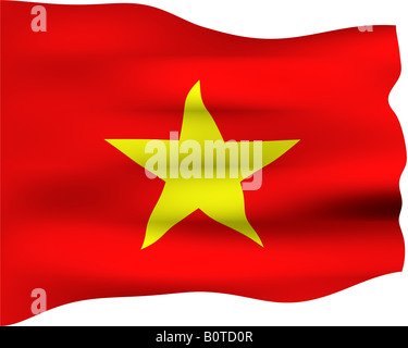 3d flag of Vietnam Stock Photo