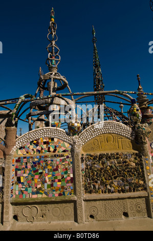 Wall details of the Watts Towers of Los Angeles, California Stock Photo