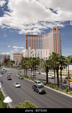 View of Treasure Island Hotel Casino in Las Vegas Nevada USA Stock Photo
