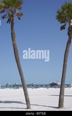 Clearwater Beach, Florida, May 2008: South view of Pier 60 on a beautiful clear sunny morning. Stock Photo