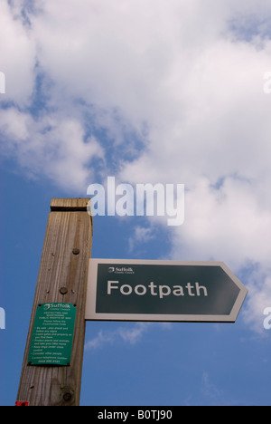 Public Footpath Sign in the uk Stock Photo