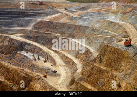 Waihi open cast gold mine in new zealand Stock Photo