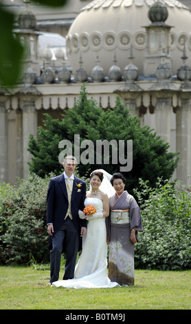 Royal bride in her wedding gown . Lady Alice Montagu Douglas Scott ,  daughter of the late Duke of Buccleuch , who is to be married to the Duke  of Gloucester in