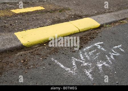 Wet paint sign ^marking fire hydrant point, UK Stock Photo - Alamy