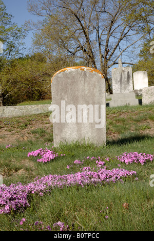 New England graveyard during the spring months Stock Photo