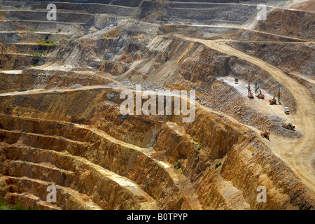 Waihi open cast gold mine in new zealand Stock Photo