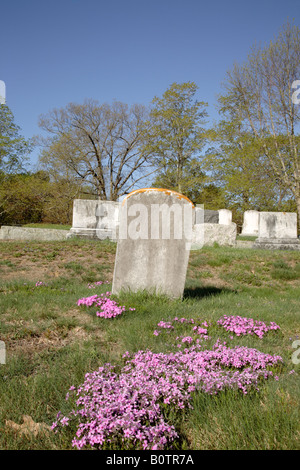 New England graveyard during the spring months Stock Photo