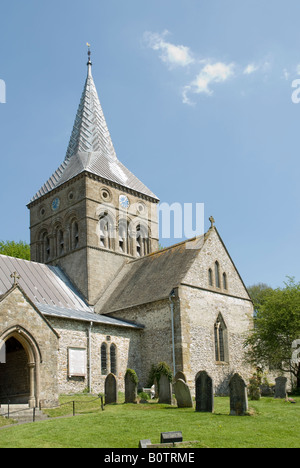 The parish church of All Saints, East Meon, Hampshire in the diocese of Portsmouth Stock Photo