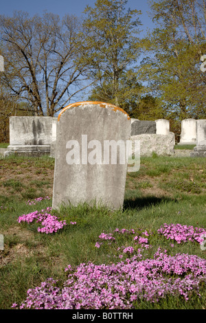 New England graveyard during the spring months Stock Photo