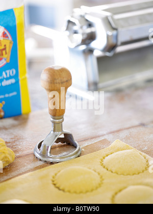 fresh handmade pasta ravioli Stock Photo