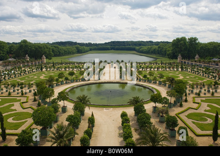 The Orangery or L'orangerie gardens. The Palace of Versailles or Château de Versailles. France Stock Photo