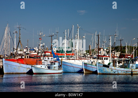 Danish fishing cutters in Gilleleje harbour Stock Photo