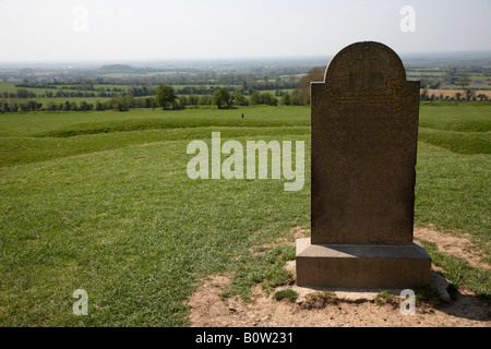 1798 united irishmen rebellion gravestone on the forradh royal seat area of the hill of tara teamhair na ri hill of the king arc Stock Photo