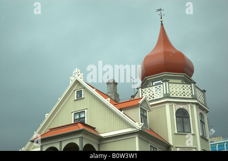 Onion shaped house in the suburbs of Reykjavik, Iceland Stock Photo