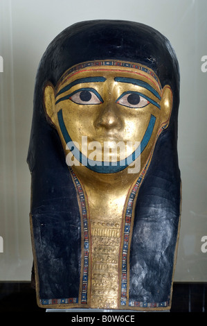 Egyptian Funerary mask from the Graeco Roman period Stock Photo
