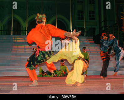 Silat Malay martial art performance at Colours Of Malaysia celebration Stock Photo