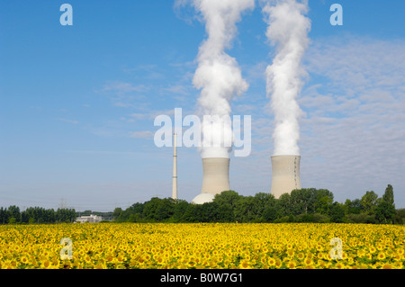 Grafenrheinfeld Nuclear Power Plant, Lower Franconia, Bavaria, Germany, Europe Stock Photo