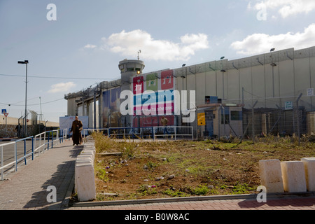 Border crossing between Jerusalem and Bethlehem, West Bank, Jerusalem side, Israel, Middle East Stock Photo