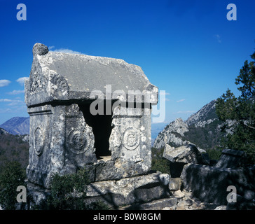 Necropolis of Termessos, north of Antalya, Turkey Stock Photo