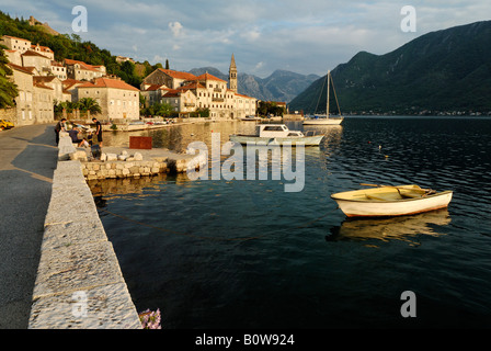 Historic city Perast, UNESCO-World Heriage Site Gulf of Kotor, Montenegro, Crna Gora, Balkans Stock Photo