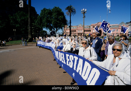 Madres de la Plaza de Mayo, Mothers of Plaza de Mayo, Thursday demonstration, organisation of Argentinean women whose children  Stock Photo