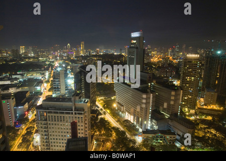 Singapore skyline, view of the SingTel tower, Singapore, Southeast Asia Stock Photo
