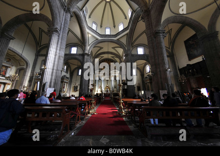 Interior, Sagrario Metropolitano, Metropolitan Cathedral, Zocalo, Mexico City, Mexico, Central America Stock Photo