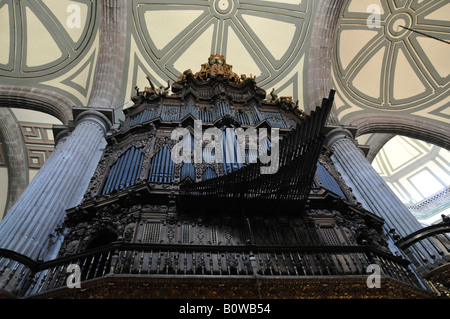Organ, interior, Sagrario Metropolitano, Metropolitan Cathedral, Zocalo, Mexico City, Mexico, Central America Stock Photo