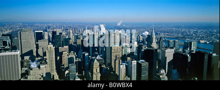 Midtown Manhattan viewed from the Empire State Building, panoramic view, New York, USA Stock Photo