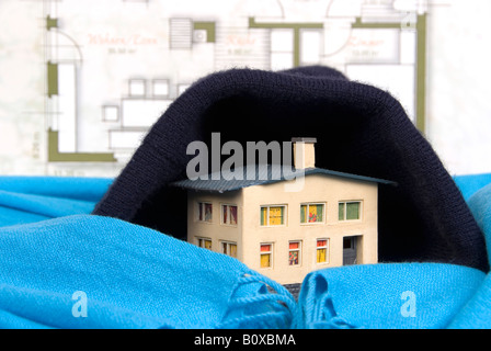 symbolic for passiv house, thermal insulation Stock Photo