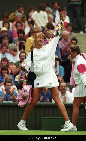 German tennis player Steffi Graf at Wimbledon in 1993 Stock Photo
