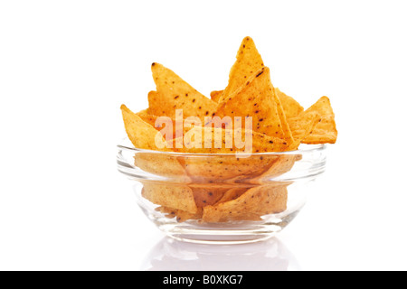 Bowl of nachos Stock Photo