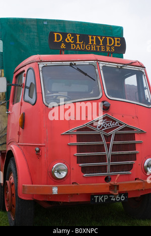 Old 1959 Foden 8 Wheel Flat Truck at Smallwood vintage Rally Cheshire England United Kingdom UK Stock Photo