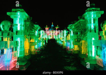 Harbin International Ice and Snow Sculpture Festival, China, Harbin Stock Photo