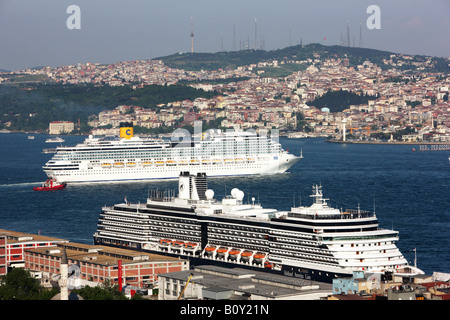 TUR Turkey Istanbul Cruise ships on the Bosporus Stock Photo - Alamy