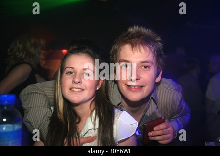 Clubbers dancing and a laser lights closing party at Turnmills, The Last Dance, London, UK, 23.3.08 Stock Photo