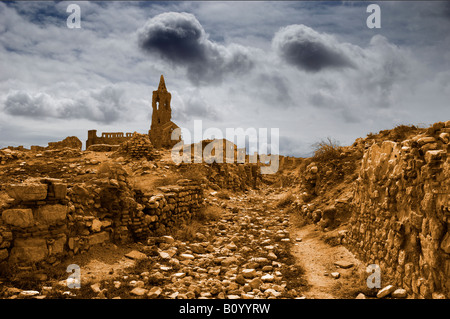 Belchite ruins Spain Civil War Zaragoza Aragon Stock Photo