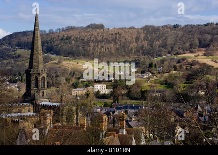 Rooftops in Bakewell, Derbyshire, Peak District National Park Stock Photo