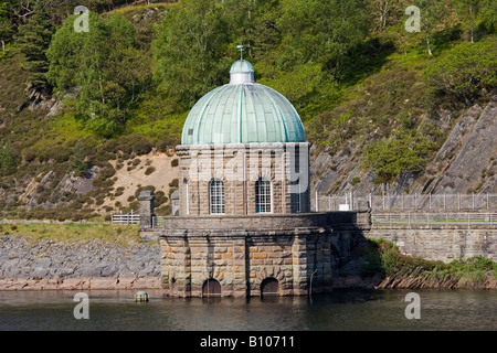 Foel tower Garreg ddu Welsh water reservoir Elan Valley Powys Wales UK Stock Photo