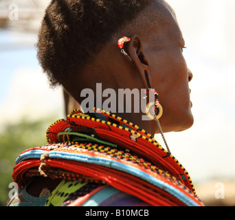 Tribal woman in Samburu Kenya Africa Stock Photo