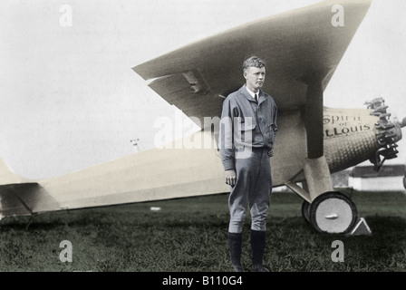 Charles Lindbergh, 1902 - 1974, American aviation pioneer. Stock Photo
