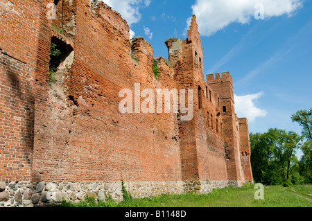 Ruins of Teutonic castle in Szymbark, Warmian-Masurian Voivodeship, Poland Stock Photo