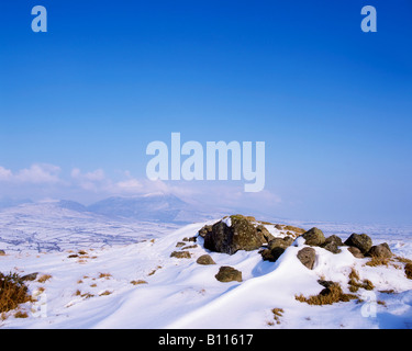 View from Aughrim Hill, Co Down, Ireland Stock Photo